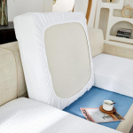 Jacquard diivanipadja kate elutuppa lemmikloomadele lastele m&ouml;&ouml;blikaitse polaarfliisist veniv pestav eemaldatav diivanikatted KB (60-90cm) kreemikas