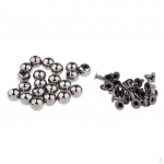 Arrived 20 Sets Pearl Rivets Button for Cloth - black