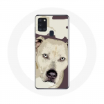 Samsung Galaxy A21S valge Pitbull Dog &uuml;mbris