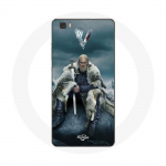 Huawei P8 Lite Vikingsi seeria 6. hooaja &uuml;mbris Ragnar Lothbroki logo V M&otilde;&otilde;k hall udu taust