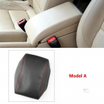 Pehmest mikrokiust nahast k&auml;etoe kate VW Touran 2006 - 2012 auto sisemuse keskjuhtimise k&auml;etoe karbi nahakatte kleebise &auml;&auml;ris A Black-red line