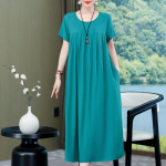 Suures suuruses elegantsed kleidid naistele vabaaja l&uuml;hikeste varrukatega vintage pikk kleit 5XL