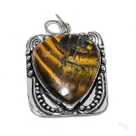 Natural Tiger Eye Gemstone Handmade 925 Sterling Silver Pendant 2.36 e1q48