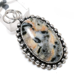 Natural Chrome Diposite Gemstone 925 Sterling Silver Gift Pendant 2.25 f0g61