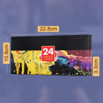 12/24 v&auml;rviline akr&uuml;&uuml;lv&auml;rvide komplekt Akr&uuml;&uuml;lv&auml;rvid algajatele l&otilde;uendile, puidule, keraamikale ja kangale 24pcs