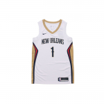 Nike NBA Swingman Korvpallivorm Retro 2020 Pelicans Zion Williamson Nr. 1 Meeste topp Valge CW3601-107 S