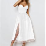 Naiste Maxi Swing pikk kleit, plekk siidist spagettirihmaga Sling Kleit vabaaja peokleit &otilde;htukleit Vestidos XL valge