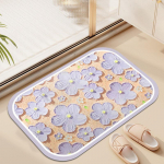 Imav kiiresti kuivav p&otilde;randamatt Pehme Diatomiga Muda Vannitoa K&ouml;&ouml;k Sissep&auml;&auml;s Libisemiskindel WC uksematt P&otilde;randavaip oval roosa