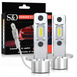 2tk H1 H3 LED auto esituled pirnid ventilaatorita udutuled 20000Lm 40W p&auml;evas&otilde;idutuli &uuml;liheledad udutuled 6000K valge 3000k kollane 12V H3