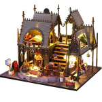 DIY puidust pusle Maagiline nukumaja Casa Miniatuursete kaunistuste komplektid koos m&ouml;&ouml;bliga Kodu toa lauakaunistus t&auml;iskasvanud lastele K&auml;sitsi valmistatud kingitus No Dust Cover