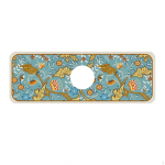 Faucet Splash Guard Mat behind Drip Durable Rubber Back 5.51'' x14.96'' Absorbent Yellow Flower