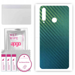 apgo Protective Skin Sticker for the back compatible with Honor 20e, Wrap Film, Foil, Vinyl - Pattern Carbon Chameleon CAKA1
