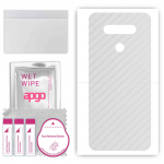 apgo Protective Skin Sticker for the back compatible with LG Stylo 6, Wrap Film, Foil, Vinyl - Pattern Transparent Carbon