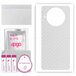 apgo Protective Skin Sticker for the back compatible with Cubot Note 20, Wrap Film, Foil, Vinyl - Pattern Transparent Carbon