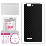apgo Protective Skin Sticker for the back compatible with Sharp R1S, Wrap Film, Foil, Vinyl - Pattern Carbon Black