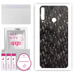 apgo Protective Skin Sticker for the back compatible with Huawei Y7p, Wrap Film, Foil, Vinyl - Pattern Carbon Black Pixel