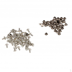 100 t&uuml;kki moep&auml;rlitest needid, naastud nahkriiete jaoks, v&ouml;&ouml;kott, kingad, kaunistus 6mm_Sliver
