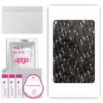 apgo Protective Skin Sticker for the back compatible with Apple iPad mini 2, Wrap Film, Foil, Vinyl - Pattern Carbon Black Pixel
