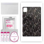 apgo Protective Skin Sticker for the back compatible with Blackview Tab 7, Wrap Film, Foil, Vinyl - Pattern Carbon Black Pixel