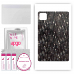 apgo Protective Skin Sticker for the back compatible with Doogee T10S, Wrap Film, Foil, Vinyl - Pattern Carbon Black Pixel