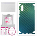 apgo Protective Skin Sticker for the back+sides compatible with Xiaomi Mi A3, Full Wrap Film, Foil, Vinyl - Pattern Carbon Chameleon CAKA1