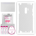 apgo Protective Skin Sticker for the back+sides compatible with Samsung Galaxy S9 Plus, Full Wrap Film, Foil, Vinyl - Pattern Transparent Carbon