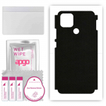 apgo Protective Skin Sticker for the back+sides compatible with Oppo A15, Full Wrap Film, Foil, Vinyl - Pattern Matrix