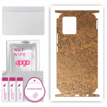 apgo Protective Skin Sticker for the back+sides compatible with Realme 8, Full Wrap Film, Foil, Vinyl - Pattern Rusty Copper