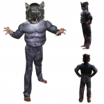 Halloweeni lapse lihaste hundilihaste topp + p&uuml;ksid + hundimask L must