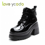 Naiste paksu kontsaga paksu tallaga nahast poolsaapad, vabaaja mood vabaaja nahast saapad 39 beež