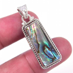 Naturaalne Abalone Shell v&auml;&auml;riskivi 925 t&auml;is sterlingh&otilde;bedast kinkeripats 1,50 J4C49