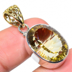 Looduslik Mystic Topaz v&auml;&auml;riskivi 925 Sterlingh&otilde;be Kahev&auml;rviline Ripats 1,42 e0O70