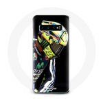 Coque pour Samsung Galaxy s10 plus Valentino Rossi pilote de vitesse moto