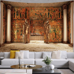 Vana-Egiptuse seinavaibad Seinaripp Hierogl&uuml;&uuml;filised nikerdused Boho Toakaunistused Aksessuaarid Egiptuse Seinavaibad Esteetilised 230x150cm
