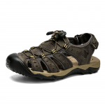 Suured suvised meeste rannasandaalid Rooma stiilis ehtsast nahast meeste sandaalid 38 roheline