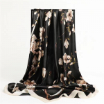 Kandiline siidiimitatsioon satiinist naiste elegantne sall, lillem&auml;his r&auml;tt, pear&auml;tt, p&auml;ikesekaitse, marli r&auml;tik