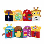 Montessori m&auml;ngukaelkirjak h&otilde;ivatud tahvel 3D-viltraamat peenmotoorika jaoks Alushariduse harjumused Teadmiste arendamine