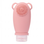 Silikoonist reisipudel 50 ml, reisipudel harjaga k&auml;sipagasi vedelike t&auml;itmiseks, lekkekindel, reisikosmeetika pudel, konteiner One Size