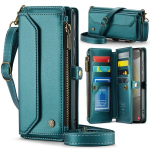 Flip nahast telefoni&uuml;mbris Samsung Galaxy Z Fold 5 4 S24 Plus S23 Ultra S22 S21 S20 FE iPhone 15 14 Plus 13 12 Pro Max t&otilde;mblukuga rahakoti kaardikaane Coque jaoks Samsung A50/A30S roheline