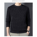 Meeste sametist paksendatud soe sviiter Jacquard &scaron;enill dressipluus Keskealine alumine s&auml;rk M