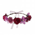 Pruudi Boho suurte lilledega peav&otilde;ru Garland Festival Wedding Crown Vine juukseb&auml;nd beež
