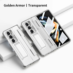 L&auml;bipaistev plast&uuml;mbris klaasist kilealuse hingedega kaitsekate Samsung Galaxy Z Fold 6 5 4 3 luksuslikule p&otilde;rutuskindlale l&auml;bipaistvale hoidikule Samsung Z Fold 6 sinine