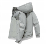 Meeste jope vabaaja ilus jakk Kevadine uus kapuutsiga jope Trendikas noored mehed XL roheline