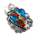 Spiny Oyster Gemstone Handmade 925 Sterling Silver Jewelry Pendant 2.36 u5b77