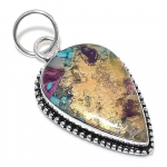 Spiny Oyster Gemstone Handmade 925 Sterling Silver Jewelry Pendant 2.29 h7u84