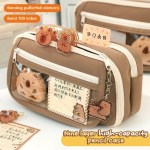 Capibala pliiatsikott kirjatarvete kott Armas riidest pliiatsi&uuml;mbris Kawaii m&auml;&auml;rdumiskindel suure mahutavusega suure v&auml;limusega pliiatsitase A1