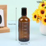 1 tk Amber Roller Ball Essential klaaspudel, t&uuml;hi parf&uuml;&uuml;mi rullpalliga korduvt&auml;idetav vedelikukonteiner 5/10/15/30/50/100 ml pudel 100ml