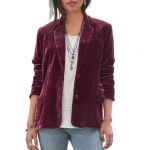 Naiste bleiser, &uuml;herealine topelttaskud, rev&auml;&auml;r, &uuml;hev&auml;rvilised, pikad varrukad, soojad n&ouml;&ouml;bid, s&auml;lkkrae, vaba s&uuml;gismantel t&ouml;&ouml;le S