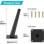Pakis 4 m&ouml;&ouml;blijalga, 20 cm koonus kaldu/vertikaalsed m&ouml;&ouml;blijalad, asenduskapi jalad, diivanijalg 20cm must
