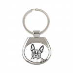 Boston Terrier, American Gentleman - keychain with a dog, keychain with a print, personalized pendant from the Art-Dog brand h&otilde;be